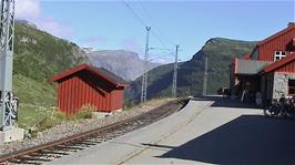 The Flåm train platform at Myrdal station